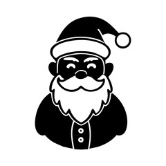santa claus icon, santa claus silhouette vector illustration-Editable Vector Art of santa claus,santa claus vector