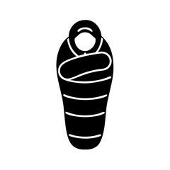 sleeping bag icon, sleeping bag silhouette vector illustration-Editable Vector Art of sleeping bag,sleeping bag vector