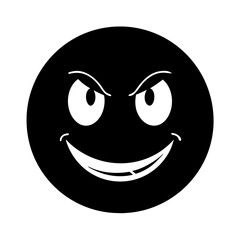 Fototapeta premium smile face icon, smile face silhouette vector illustration-Editable Vector Art of smile face,smile face vector