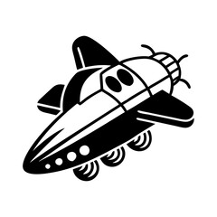 spaceship icon, spaceship silhouette vector illustration-Editable Vector Art of spaceship,spaceship vector