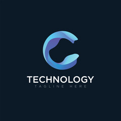 Tachnology logo, tagline here, vector logo