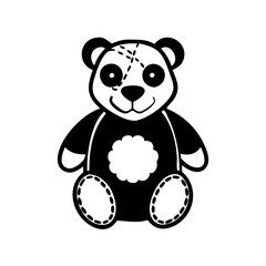 stuffed animal icon, stuffed animal silhouette vector illustration-Editable Vector Art of stuffed animal,stuffed animal vector