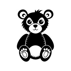 stuffed animal icon, stuffed animal silhouette vector illustration-Editable Vector Art of stuffed animal,stuffed animal vector