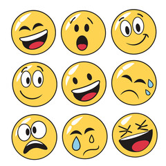 Fototapeta premium Emoji set