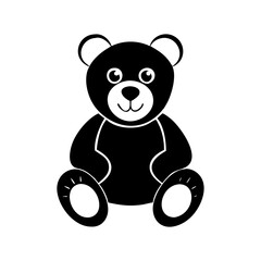 teddy bear icon, teddy bear silhouette vector illustration-Editable Vector Art of teddy bear,teddy bear vector