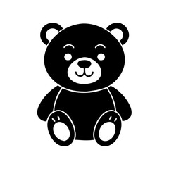 teddy bear icon, teddy bear silhouette vector illustration-Editable Vector Art of teddy bear,teddy bear vector