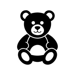 teddy bear icon, teddy bear silhouette vector illustration-Editable Vector Art of teddy bear,teddy bear vector