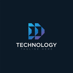Tachnology logo, tagline here, vector logo