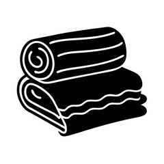 towel icon, towel silhouette vector illustration-Editable Vector Art of towel,towel vector