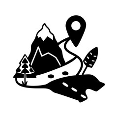 trail marker icon, trail marker silhouette vector illustration-Editable Vector Art of trail marker,trail marker vector