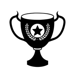 trophy icon, trophy silhouette vector illustration-Editable Vector Art of trophy,trophy vector