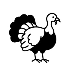 turkey icon, turkey silhouette vector illustration-Editable Vector Art of turkey,turkey vector