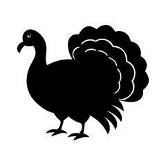 turkey icon, turkey silhouette vector illustration-Editable Vector Art of turkey,turkey vector