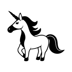 unicorn icon, unicorn silhouette vector illustration-Editable Vector Art of unicorn,unicorn vector