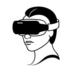 virtual reality headset icon, virtual reality headset silhouette vector illustration-Editable Vector Art of virtual reality headset,virtual reality headset vector