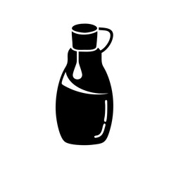 water flask icon, water flask silhouette vector illustration-Editable Vector Art of water flask,water flask vector