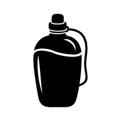 water flask icon, water flask silhouette vector illustration-Editable Vector Art of water flask,water flask vector