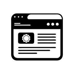 webpage icon, webpage silhouette vector illustration-Editable Vector Art of webpage,webpage vector