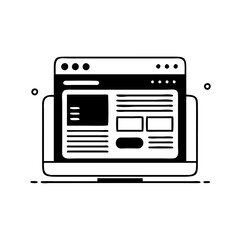 webpage icon, webpage silhouette vector illustration-Editable Vector Art of webpage,webpage vector