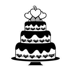 wedding cake icon, wedding cake silhouette vector illustration-Editable Vector Art of wedding cake,wedding cake vector