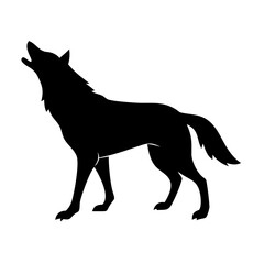 wolf icon, wolf silhouette vector illustration-Editable Vector Art of wolf,wolf vector