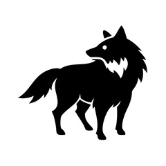 wolf icon, wolf silhouette vector illustration-Editable Vector Art of wolf,wolf vector