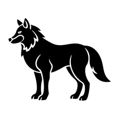 wolf icon, wolf silhouette vector illustration-Editable Vector Art of wolf,wolf vector