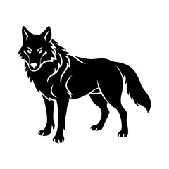 wolf icon, wolf silhouette vector illustration-Editable Vector Art of wolf,wolf vector