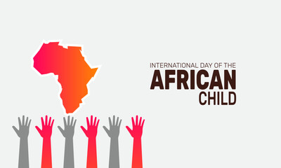 International Day of the African Child. June 16. holiday concept, Perfect for background, banners, cards, posters, and  social media design with text inscription and classic color for a professional 
