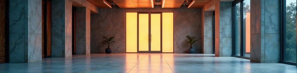 Empty office building entrance door with clear blank area, door, empty, entrance