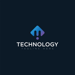 Tachnology logo, tagline here, vector logo