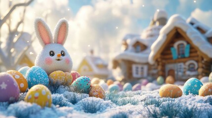 Bright spring egg decor