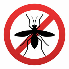 No Mosquitoes Allowed Vector Illustration For Disease Prevention Campaigns
