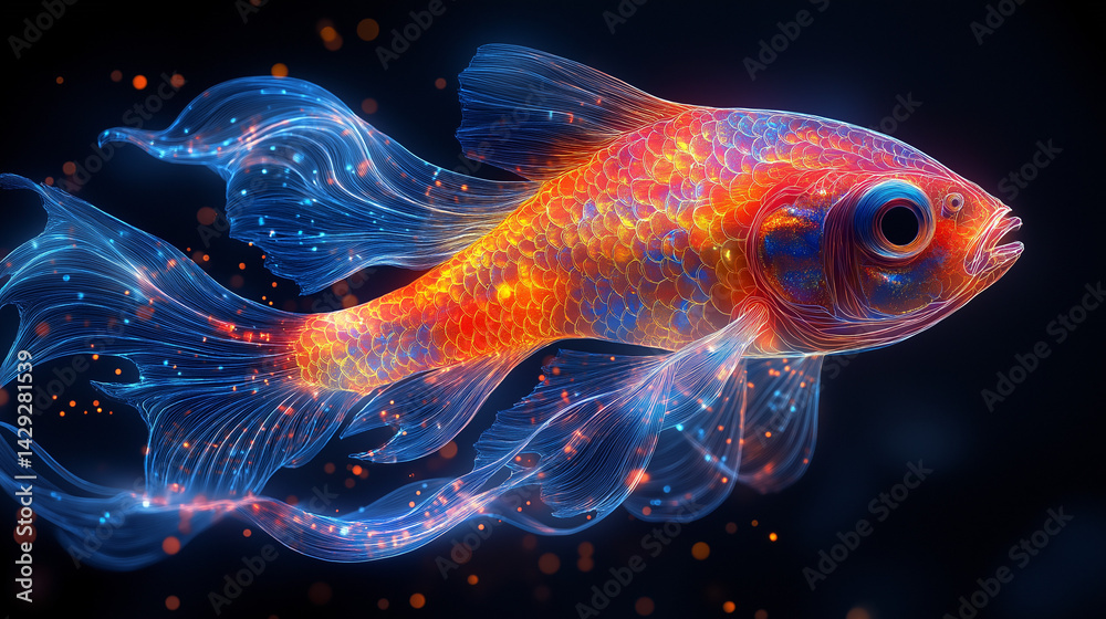 Canvas Prints fish, abstract desktop background