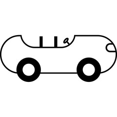 Car clip art design on plain white transparent isolated background for card, shirt, hoodie, sweatshirt, apparel, tag, mug, icon, poster or badge