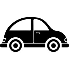 Car clip art design on plain white transparent isolated background for card, shirt, hoodie, sweatshirt, apparel, tag, mug, icon, poster or badge