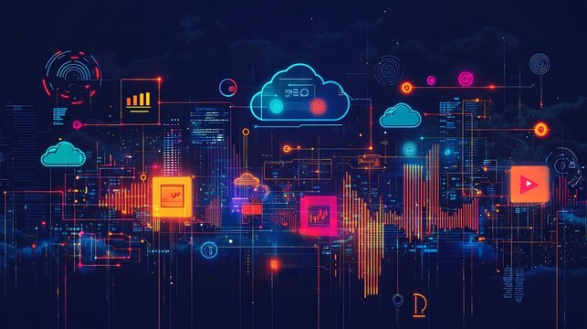 Visual analytics display in modern style image