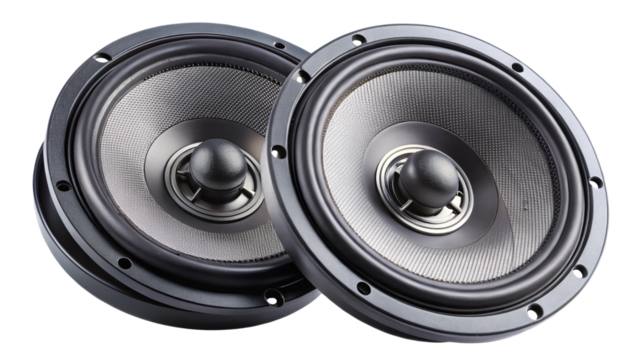 Pair of Black Car Speakers for High Quality Audio Performance and Clarity
