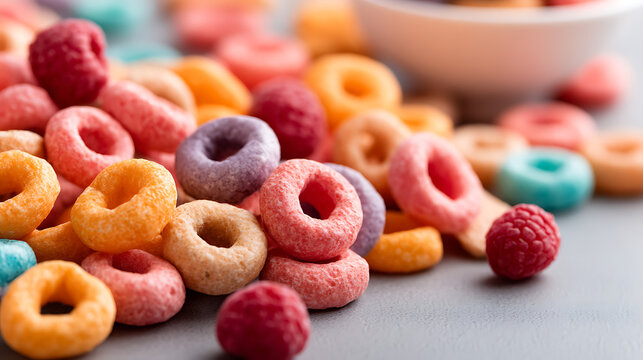 colourful froot loops cereal