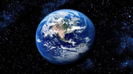Obraz premium Spectacular view of earth at night from deep space, a cosmic perspective