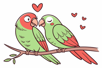 two birds on branch