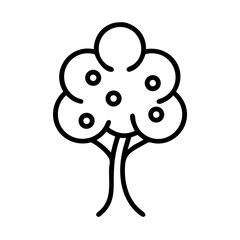 vector tree with green leaves