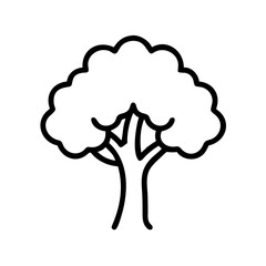 vector tree with green leaves