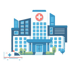 Naklejka premium hospital illustration design