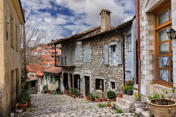Traditional village of Dimitsana, in Arcadia, Peloponnese, Greece on a beautiful day
