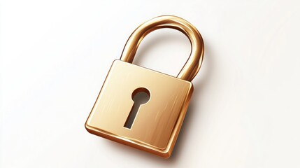 Naklejka premium Gold padlock