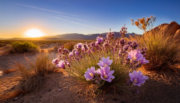 usa california mojave desert wildflowers close up