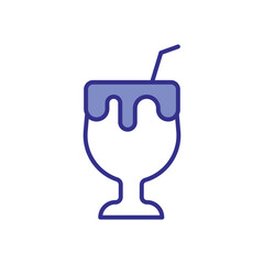 Milkshake icon vector stock illustration
