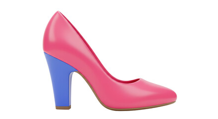 Isolated Modern Pink High Heel Shoe