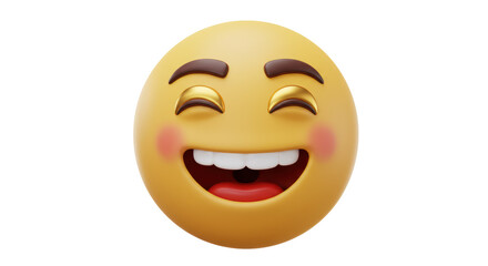 Isolated Smiling Face with Tears of Joy Emoji
